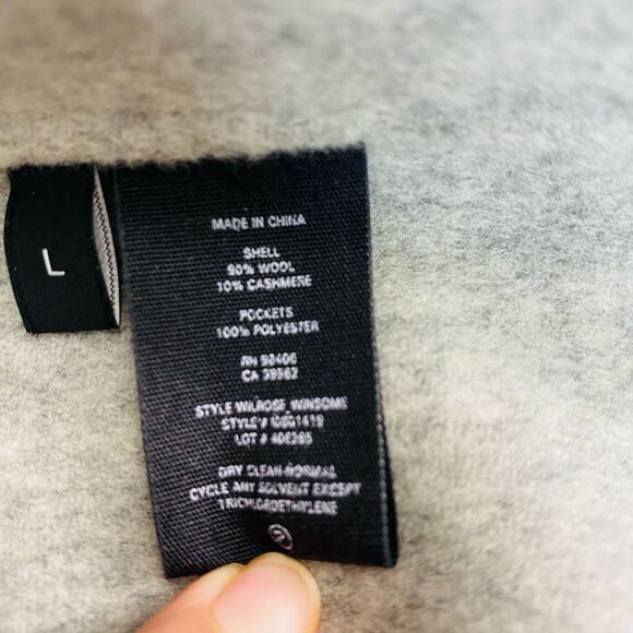 Theory Gray Wool / Cashmere Blend Wilrose Winsome Hooded Coat Size Large - Picture 14 of 14